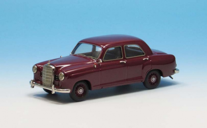 1953-1958 Mercedes 180 a Ponton Sedan 4-door red 1/43 whitemetal/pewter