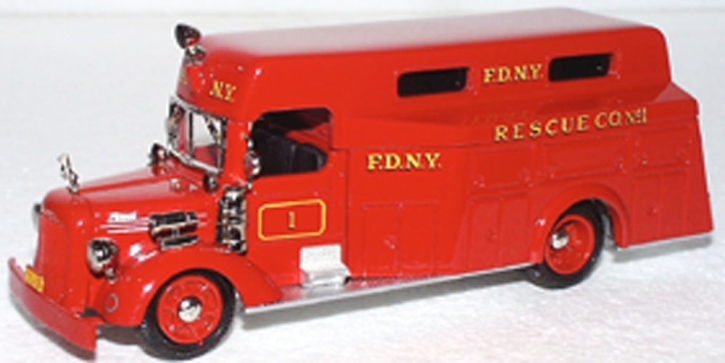 1947 Mack Typ L F.D.N.Y. Rescue Truck No.1 red 1/43 ready made