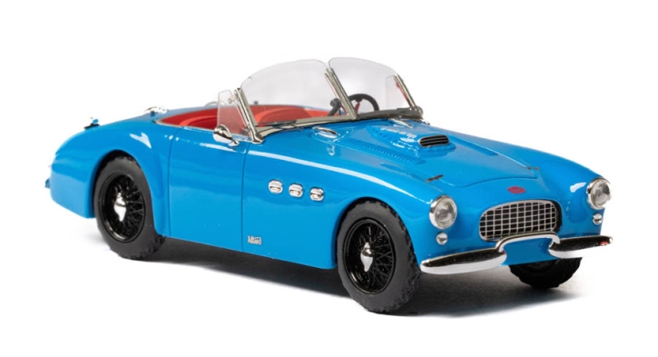1953 Allard K3 roadster bleu clair 1/43 tout monté