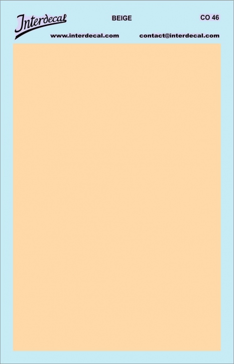 Solid color plates Waterslidedecals beige 120x80mm INTERDECAL
