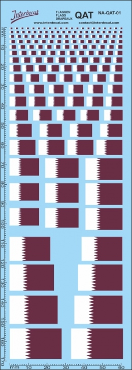 Flaggen QA Naßschiebebild Decal verschiedene Farben 178x61mm INTERDECAL