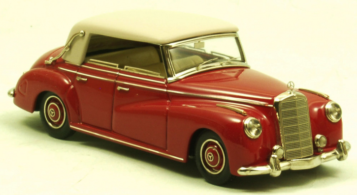 1954-1955 Mercedes 300 B Convertible (W 186) Adenauer closed roof red 1/43