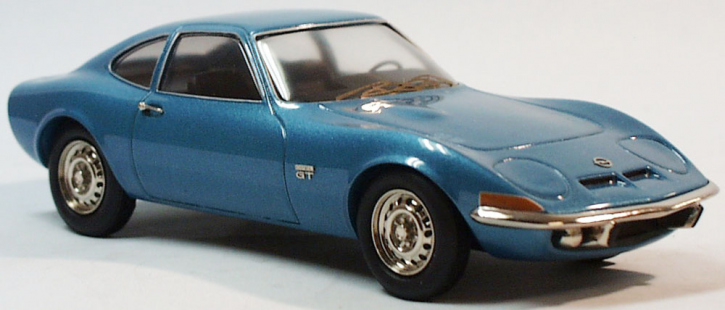 1968-1973 Opel GT Coupe blau met. 1/24 Zinnlegierung & Resine Fertigmodell