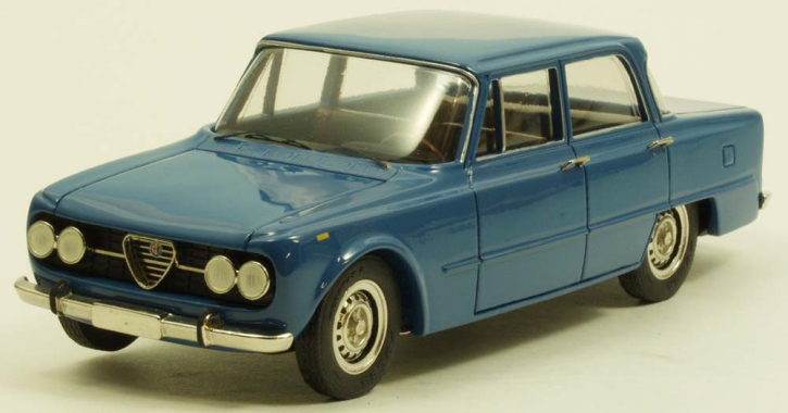 Alfa Romeo Nuova Super 1,6 blue 1/24 whitemetal/pewter ready made
