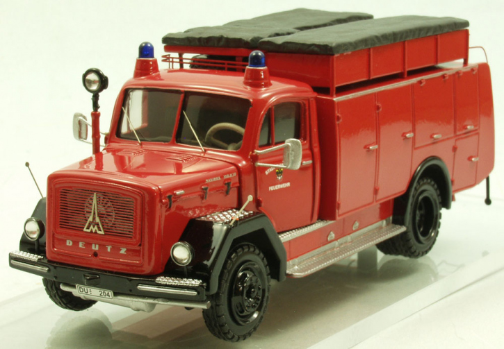 1964 Magirus-Deutz FM150D10A véhicule de sauvetage "Duisburg" rouge-noir 1/43