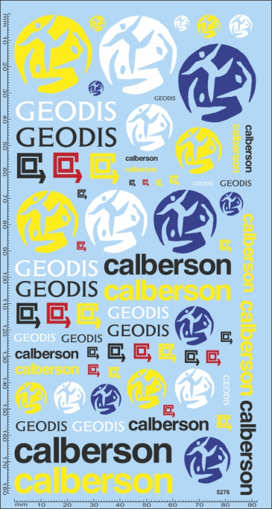 Geodis Calberson différents échelles Décalcomanies 182x92mm INTERDECAL