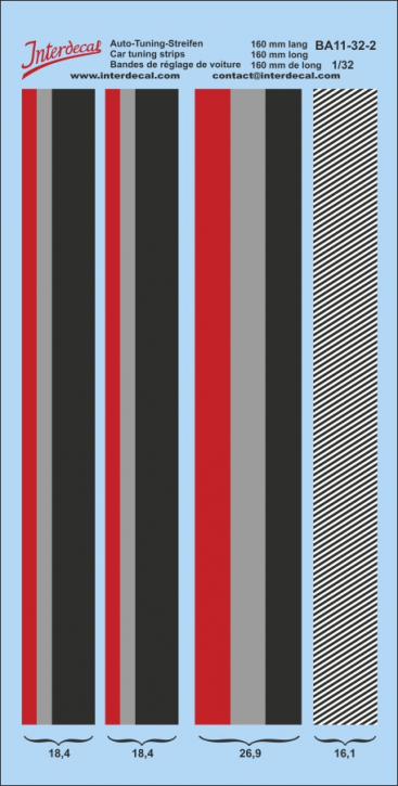 Car tuning stripes Decal 11-2  1/32 (160 x 90 mm)