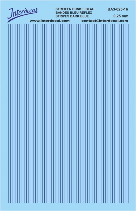 Stripes dark blue 0,25mm  (90x140 mm)