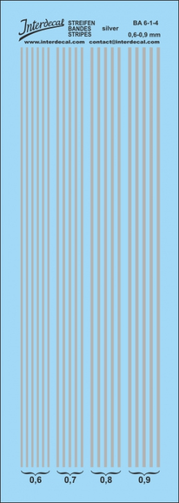 Stripes silver 0,6-0,9 mm