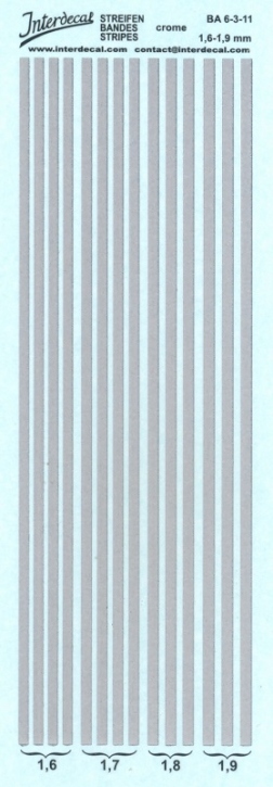 Stripes chrome effect 1,6-1,9 mm