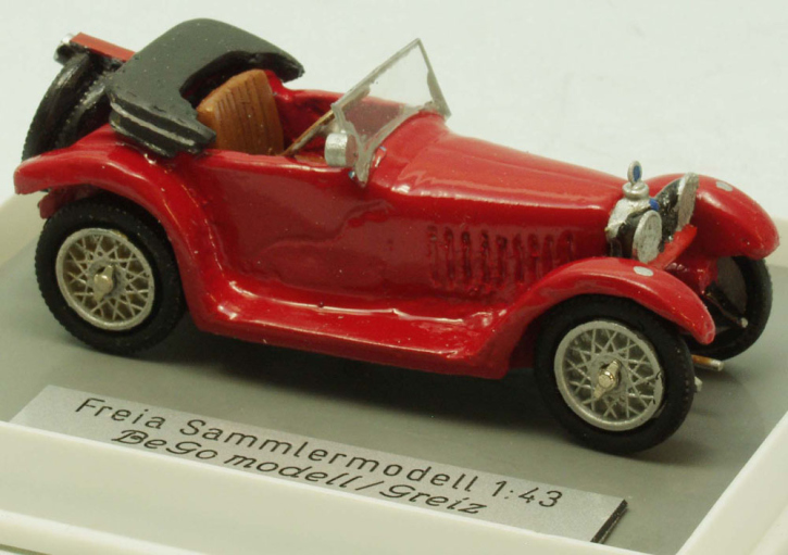 1923 Freia Voiture de sport Cabriolet 1923 deux places rouge 1/43 tout monté