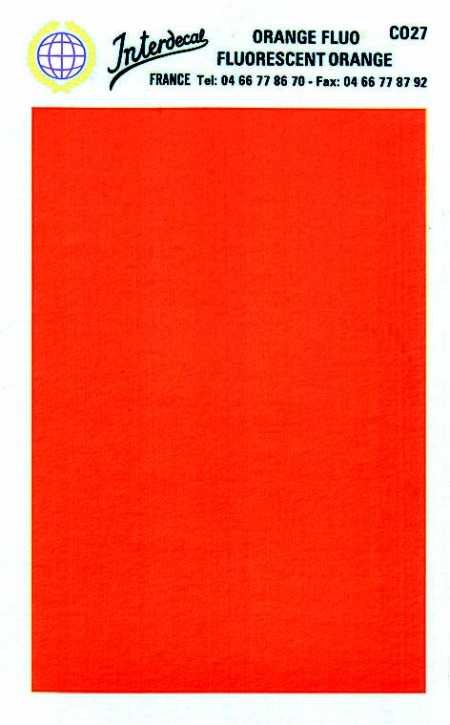 Bogen einfarbig (95 x140 mm) orange Tagesleuchtfarbe