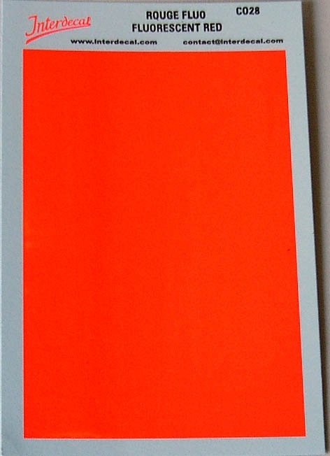 Bogen einfarbig Naßschiebebild Decal leuchtrot 120x80mm INTERDECAL