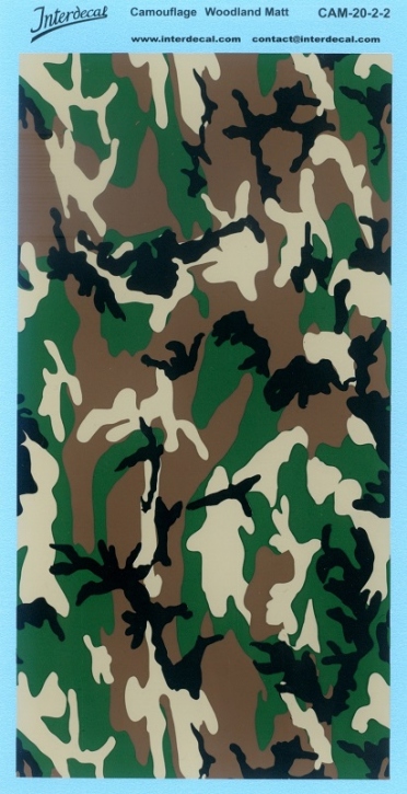 Camouflage 20-2-2 Waterslidedecals camouflage matte 175x85mm INTERDECAL