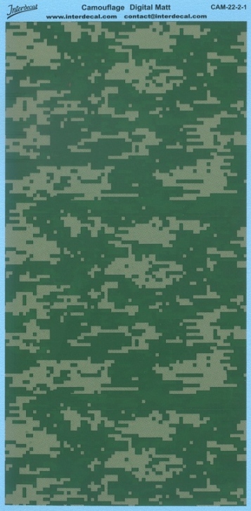 Digital Camouflage 2-1 Waterslidedecals digital camouflage matte 175x85mm