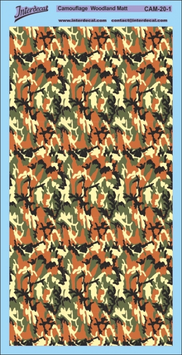 Camouflage 20-1-1 Waterslidedecals camouflage matte 175x85mm INTERDECAL