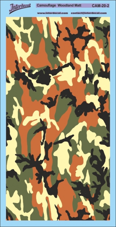 Camouflage 20-2-1 Waterslidedecals camouflage matte 175x85mm INTERDECAL