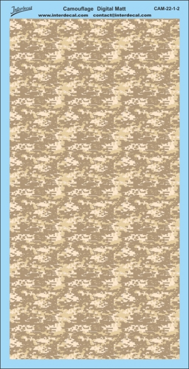 Digital Wüsten Camouflage Decal 22-1-2 (195x95 mm)