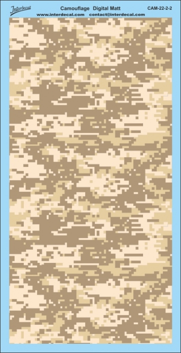 Digital Wüsten Camouflage Decal 22-2-2 (195x95 mm)