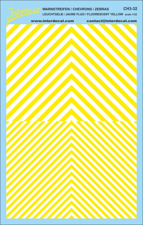 Warnstreifen 1/32 (185 x 118 mm) gelb Tagesleuchtfarbe