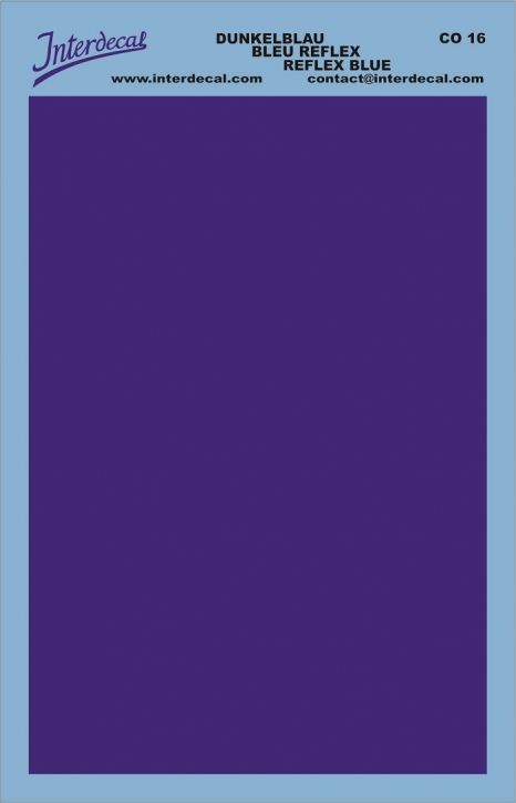 Bogen einfarbig (95 x140 mm) dunkelblau (reflexblau)