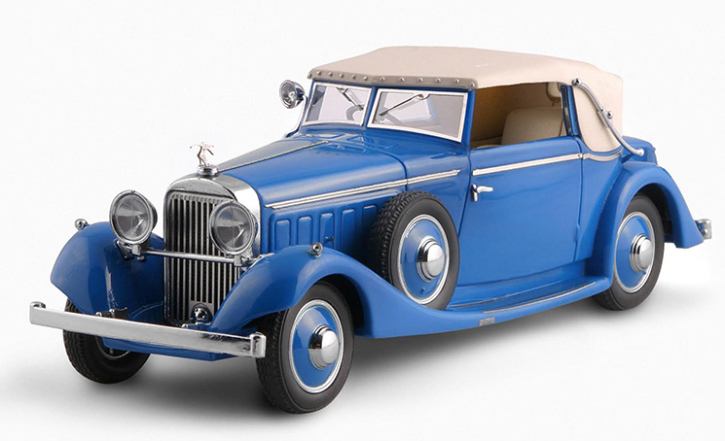 1934 Hispano Suiza J12 Three-position Drophead Coupe bleu 1/43 résine 1934 Hispano Suiza J12 Three-position Drophead Coupe bleu 1/43 résine
