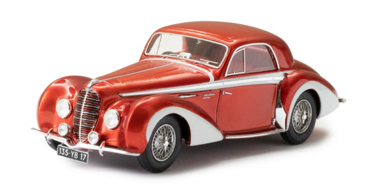 1947 Delahaye 135 coupe by Chapron 3-windows rot met.-hellgrau 1/43 Fertigmodell