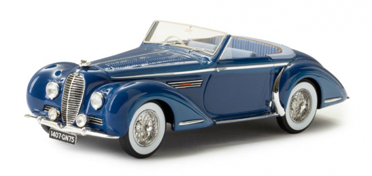 1947 Delahaye 135 cabriolet by Chapron, Dach offen zweifarbig blau 1/43