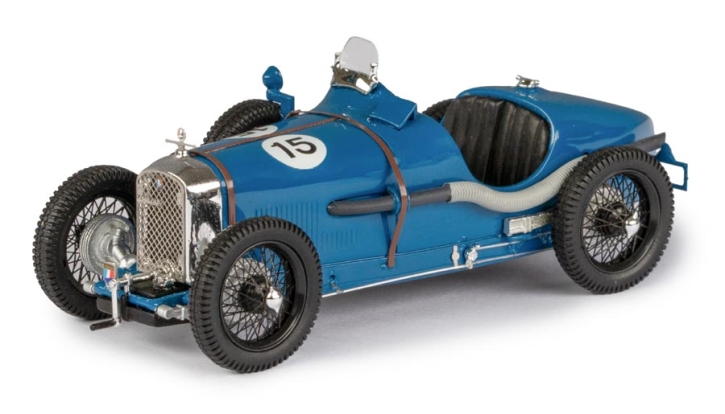 1928 Amilcar C6 voiture de course, Version Racing Non.15 bleu 1/43 résine