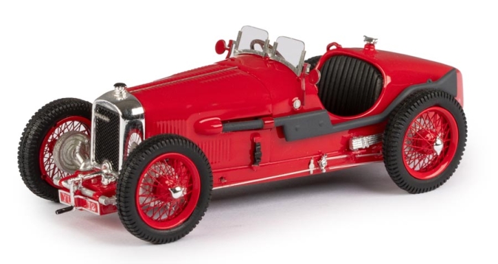 1928 Amilcar C6 voiture de course, Version rue YU12 rouge 1/43 résine tout monté