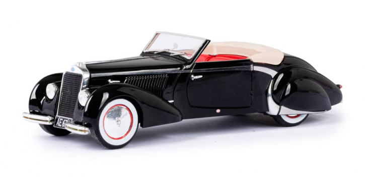1939 Delage D6-70 Convertible from Letourneur & Marchand, open roof black 1/43