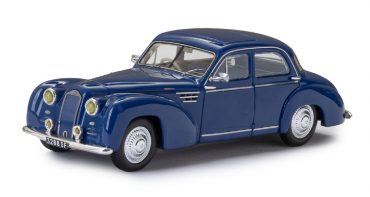 1948-1954 54 Delage D6-3L Sedan from Autobineau closed roof blue 1/43 ready made