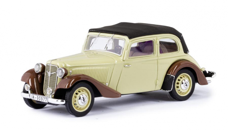 1934-41 Adler Trumpf Junior Cabrio-Sedan 2-door closed roof beige-brown 1/43
