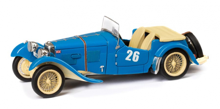 1947 H.R.G. 1500 Sport Roadster, open roof blue 1/43 resin ready made