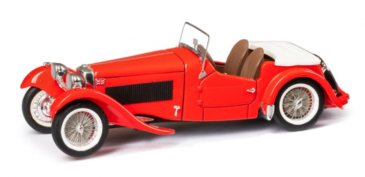 1947 H.R.G. 1500 Sport Roadster, open roof red 1/43 resin ready made