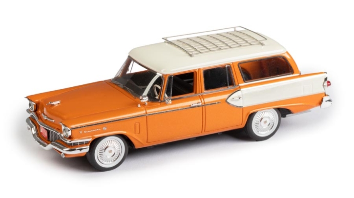 1957 Studebaker President Broadmoor 4-door Wagon orange-white 1/43 ready made