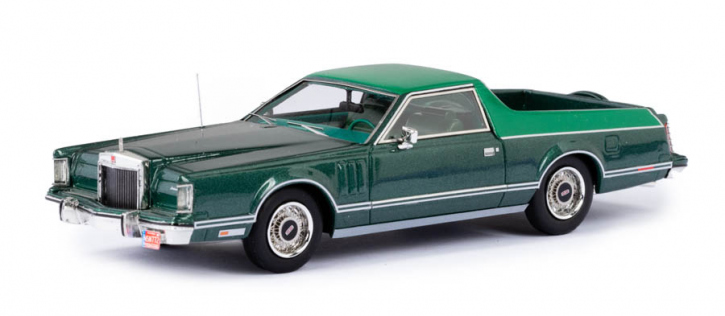 1977 Lincoln Continental Mark V Coloma Pickup zweifarbig grün 1/43 Fertigmodell