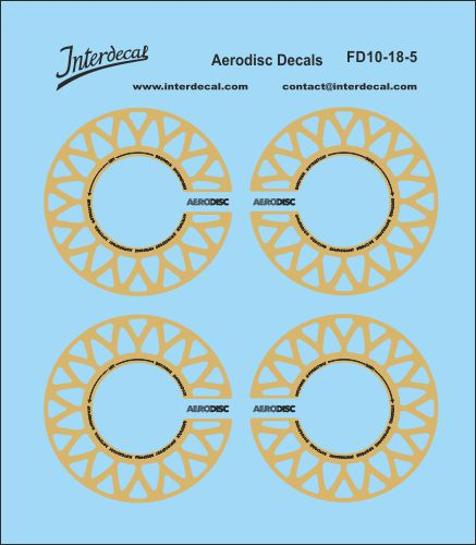 Decals Felgendesign Aerodisc 10-5 Ø 24,6 mm 1/18 Naßschiebebild Decal 51x50mm