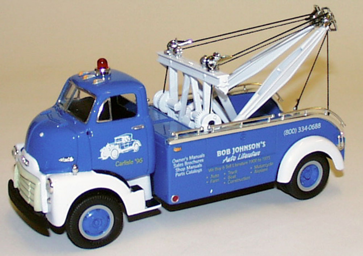 1952 GMC Tow Truck "Bob Johnson´s" blau-weiss 1/34 Fertigmodell