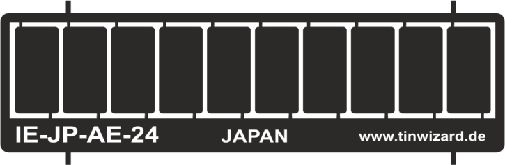 Etched parts for Registration plates Japan 1/24 silver German silver (NS)
