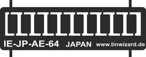Etched parts for Registration plates Japan 1/64 silver German silver (NS)