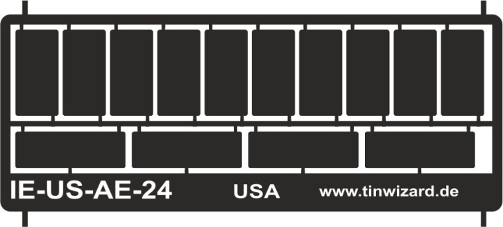 Pièces gravées pour Plaques immatriculations USA 1/24 argent