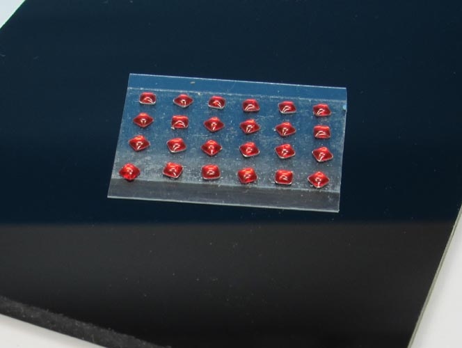 Scheinwerfer quadratisch 10St., 2,0 x 2,0mm rot 1/43 n/a
