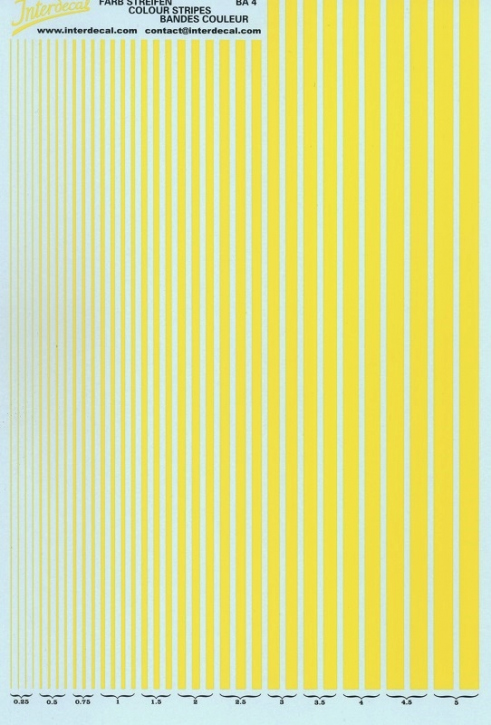 Stripes  0,25 - 5,0 mm  yellow (130x190 mm)