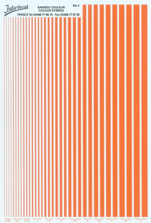 Stripes  0,25 - 5,0 mm  orange (130x190 mm)