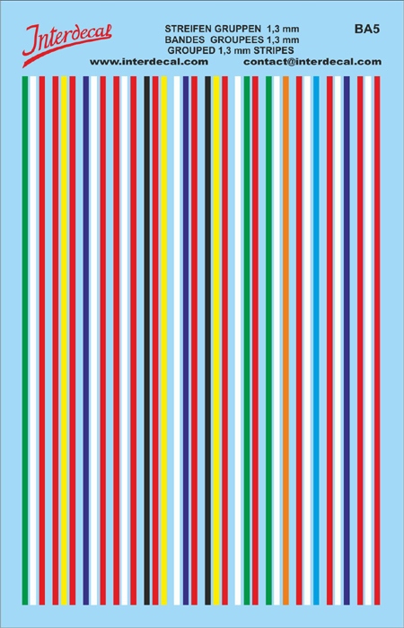 Stripe groups (flags) combinations (95 x140 mm)