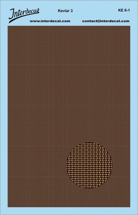 Kevlar Carbon Decal brown  (90 x 140 mm)