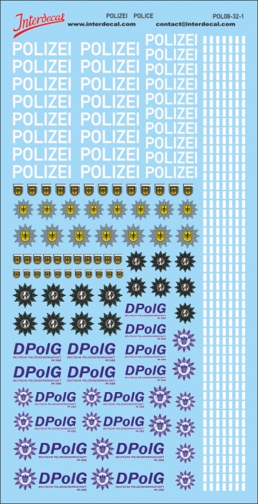 Polizei Logos und Gaps 1/32 (190x90 mm)