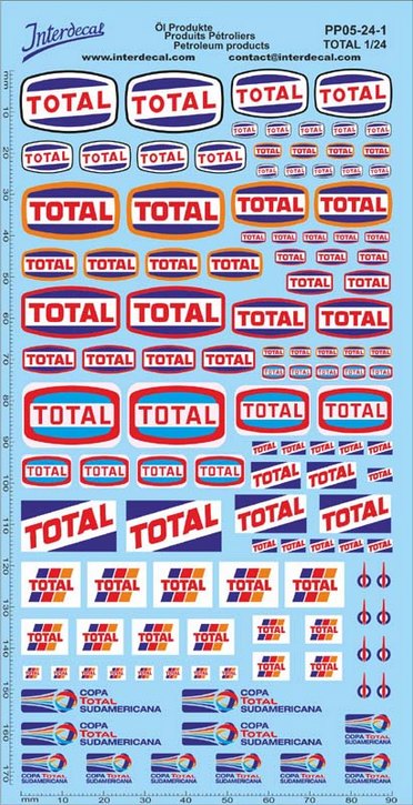Petroleum products 05-1 1/24 Waterslidedecals TOTAL 175x90 INTERDECAL