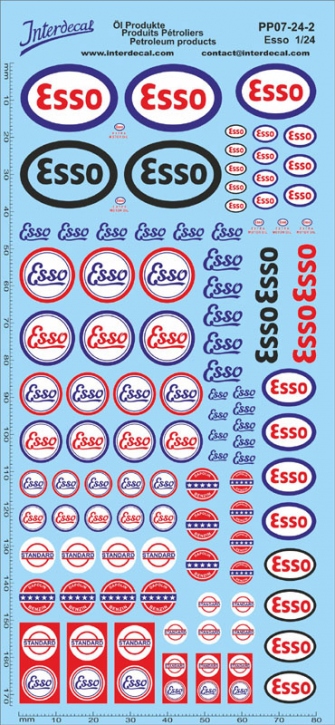 Petroleum products 07-2   1/24  ESSO  sponsors Decal (195x90 mm)
